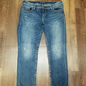 Women's Silver Jeans SAM Boyfriend capris sz.16